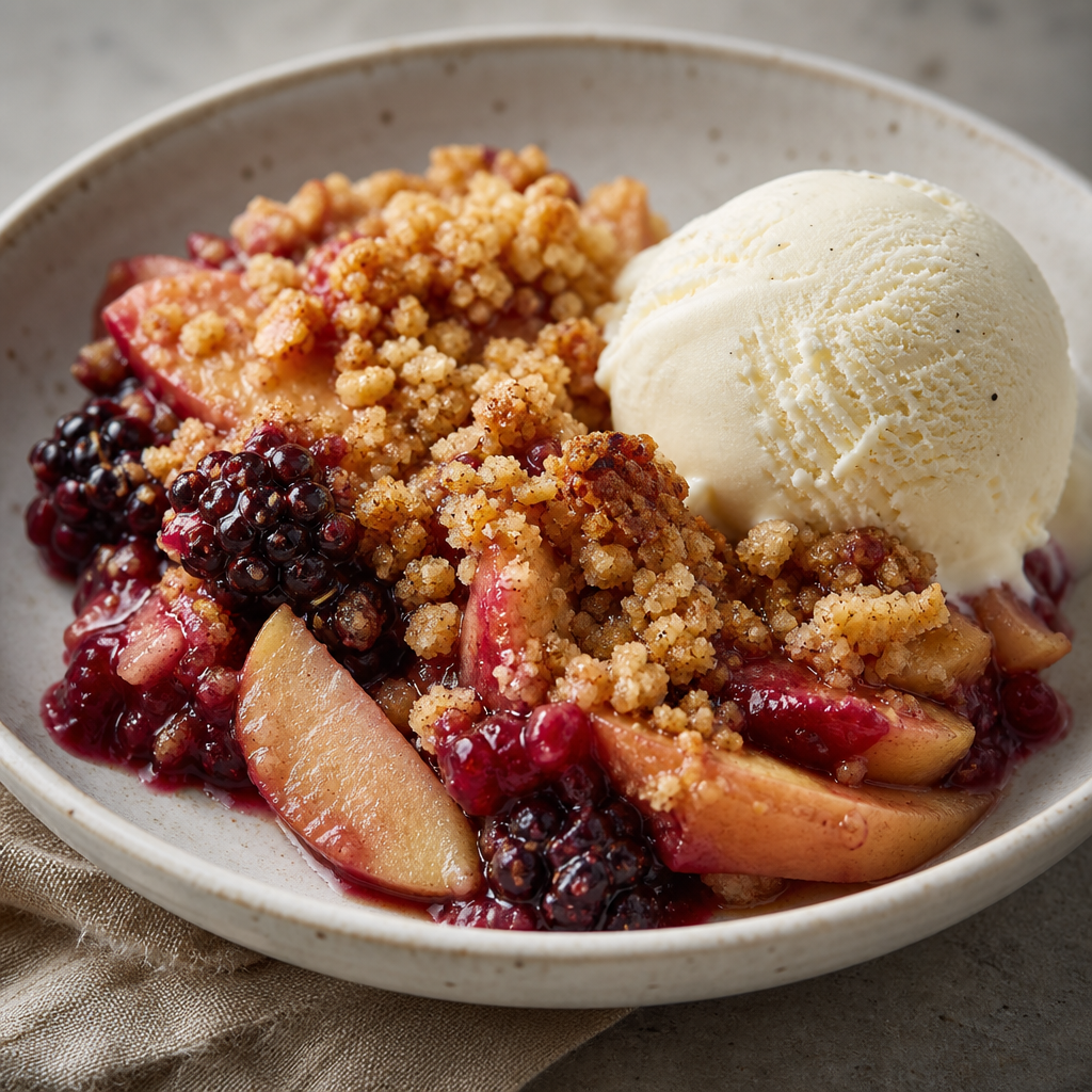 Apple & Blackberry Crumble